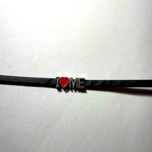 I Love Me faux leather choker I <3 Me